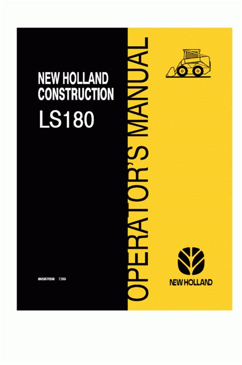 2003 nh skid steer ls180 operators manuel|new holland skid steer manual.